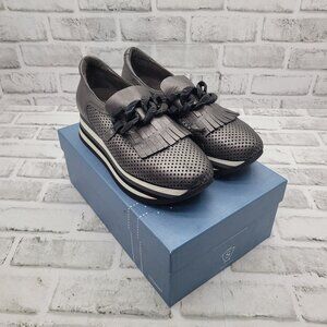 Pristine Softwaves Cadie Sneakers Pewter Metallic With Box Size 37.5 EU 7-7.5 US